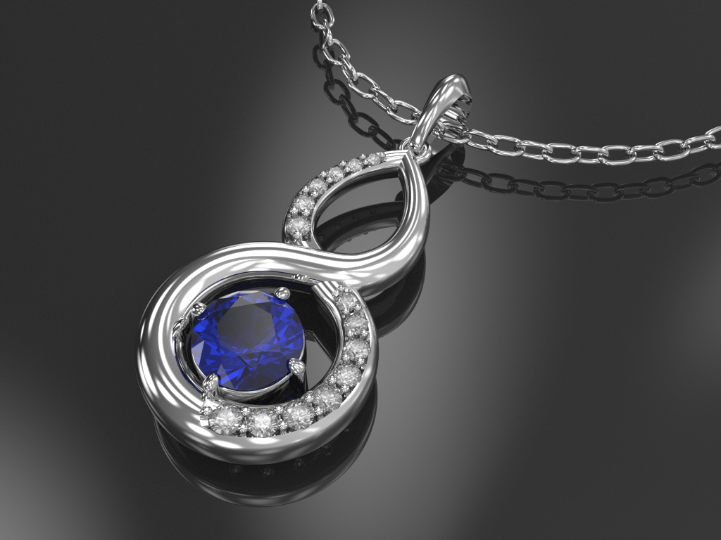 Blue Sapphire pendant 3